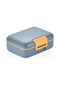 Resim 6 Bölmeli Yemek Saklama Kabı Çatal, Kaşık Ve Bıçaklı Beslenme Kutusu, Lunch Box Diyet, Mavi Desenli 
