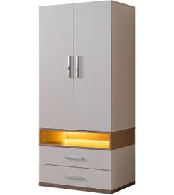 Resim Gardırop, Milano 3 Kapaklı Çekmeceli, Aynalı Dolap 