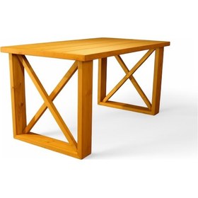 Resim Neiwel Garden Dian Doğal Ahşap Bahçe Yemek Masası-100-240 Açık Ceviz 