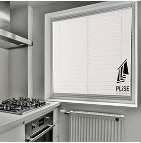 Resim Açık Gri Plise Perde (Yapıştırmalı) (60G x 150Y cm) 