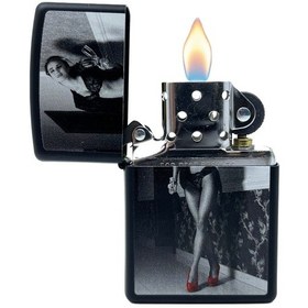 Resim Zippo Red Shoe Girl Dizayn Çakmak Siyah 