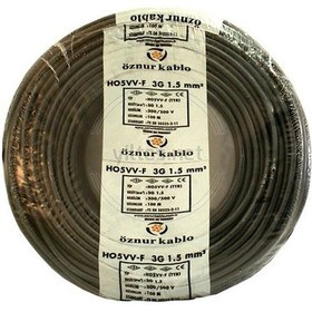 Resim 3X1.5 Siyah Ttr Kablo Öznur 10 Metre 