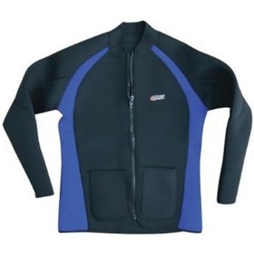 Resim Motosiklet Kollu Cepli Terleme Yapmaz Soğuk Geçirmez Yelek Mavi - Siyah 