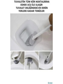 Resim NEWBRENDHOME Silikon Tuvalet Fırçası | Bükülebilir Pratik Silikon Wc Klozet Fırçası-duvar Yapışkanlı Fırca 
