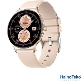 Resim Haino Teko Watch Ultra 5 Amoled Ekran Super Slim Tasarım WaterProof 3 Kordonlu Akıllı Saat Gold Rose 