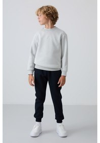 Resim Tommylife Tommy Life Taş Pamuklu Kalın İçi Tüylü Yumuşak Dokulu Standart Fit Nakışlı Erkek Çocuk Sweatshirt - 11232 Taş 