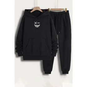 Resim Trendypassion Unisex Cartoon Graphic Baskılı Eşofman Takımı 