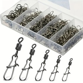 Resim 50 adet Premium Siyah Demir Balıkçılık Spinner Lures Kit (Boyut 4#-12#) - Dayanıklı Paslanmaz Çelik Çok Boyutlu Balıkçılık Spinners için Tatlı Su Tuzlu Su - Balıkçılar için Gerekli - Balıkçılık Araçları 