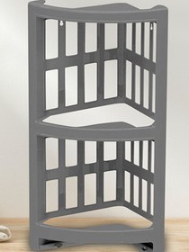 Resim Dükkanönü Organizer Banyo Köşeliği Temizlik Malzemesi Şampuan Sabun Kese Düzenleyici ( Gri ) Org-320 