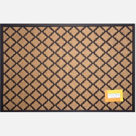 Resim Ekol Bali Dikdörtgen 60x90 cm Kauçuk-Tekstil Paspas Kahverengi-Siyah 