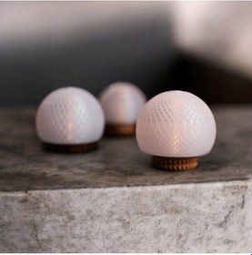 Resim Orbs Desenli 3d Baskı Tealight Gece Lambası Pla Malzeme 10 Cm 1 Adet Tealight Dahil 7 X 10 