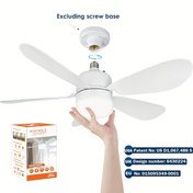 Resim Uzunluğu 20.5 inç olan soketli akıllı fan ışığı, uzaktan kumanda ile, E26/E27 soket kurulumu, hafıza fonksiyonlu tavan fan ışığı, 3000K-6500K ayarlanabilir, 3 hız ayarlanabilir, küçük yatak odaları, garajlar, oturma odaları gibi alanlar için uygun, yenilenmiş beyaz bıçaklar, tüm mevsimler için 2'si 1 arada fan ışığı 