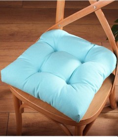 Resim Altınpamuk Altınpamuk Lüx Pofidik Turkuaz Sandalye Minderi Özel Lüx Dikişli 