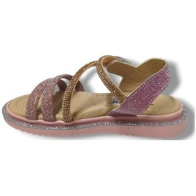 Resim Arzen Bebe 241-25 Anatomik Simli Taşlı Cırtlı Kız Çocuk Sandalet 26-30 Pembe 