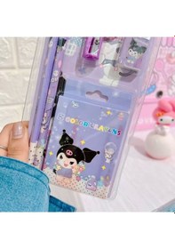 Resim Sanrio Kuromi Cinnamoroll Kuromi Kırtasiye Seti 12 Parça Kuromi Kırtasiye Seti Mor 