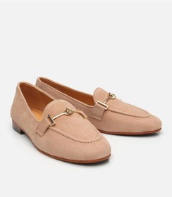 Resim Hotiç Kadın Süet Deri Bej Tokalı Klasik Loafer 01ayh309590a330 Bej 