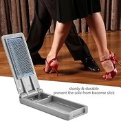 Resim MOUMOUTEN Dans ayakkabıları, ayakkabı fırçası, süet fırça, katlanabilir dans ayakkabısı, fırça, balo salonu dans ayakkabısı, çelik tel, süet ayakkabı tabanı için temizleme fırçası (açık gri) 