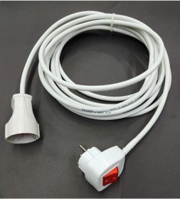 Resim abnturk 10 Metre 2x1.5 Kablolu Işıklı Anahtar Fişli Prizli Seyyar Uzatma Kablosu Çok Amaçlı Kalın 