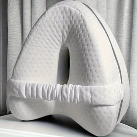 Resim Ultra Yumuşak Bacak Yastığı, Uyku Yastığı - Hipoalerjenik, Hafif Nefes Alabilen Kumaş, Yan Yatma ve Yan Uyuma İçin Uygun, Çıkarılabilir ve Yıkanabilir Polyester Kılıf, Ergonomik Tasarım, Elde Yıkanabilir 