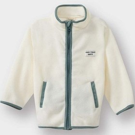 Resim Defacto Erkek Bebek Dokuma Etiketli Fermuarlı Polar Hırka G3139a525wner42 Ekru-er42 