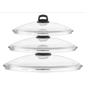 Resim Casa Milano 20-24-26 cm Cam Kapak & Siyah Tepe 