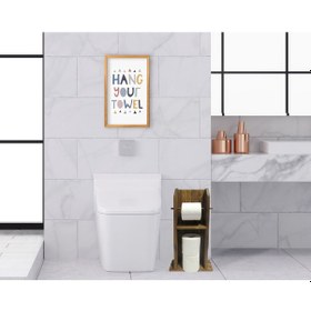 Resim Bk Home Doğal Masif Ahşap Tuvalet Kağıtlığı Ve Dekoratif Retro Ah (551052100) 