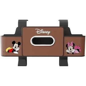 Resim Dashanshop Disney Mickey Kahverengi Araç Kolçak Organizatörü Saklama Kutusu Bardak Askılı 
