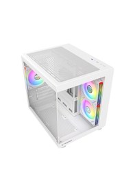 Resim Rampage Mınıd V1 750w 80 Plus Bronze M-atx Temperli Camlı 3 12cm Argb Fan Beyaz Oyuncu Kasası 
