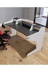 Resim Michael Brean Özel Tasarım Oyuncu Ve Stüdyo Masası 150 Cm Bardaklık Ve Kulaklık Tutucu 