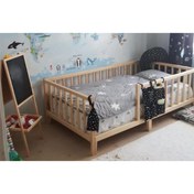 Resim Genel Markalar Alyans Montessori Ithal Çam Ahşap Çocuk Beşik Yatak 120*200 