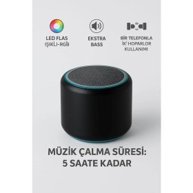 Resim iPhone 17 Plus Uyumlu Kompakt Bluetooth Hoparlör - Uzun Pil Ömrü (5 Saat) | Kablosuz Hoparlör 