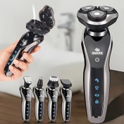 Resim Erkekler için MIGUAN 4D Elektrikli Tıraş Makinesi - Su Geçirmez, USB Şarj Edilebilir, Burun & Sakal Tıraş Makaraları, Yüz Temizleme Fırçası - 60 Dakikada Pürüzsüz, Temiz Tıraş Sağlayın, Paslanmaz Çelik Bıçaklar, Mini Taşınabilir Tıraş Makinesi 
