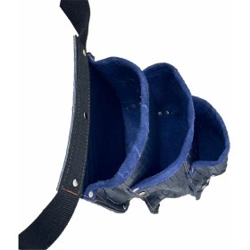 Resim Çanta Yurdu Hakiki Deri Kroko Cepli Tekniker Çivi Önlüğü Bel Çantası Lacivert 