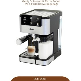 Resim Sinbo Scm 2995 -Kapsül Kahve Aparatlı Inox Espresso Makinesi 