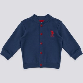 Resim U.S. Polo Assn Fine Weaving Lacivert Bebek Hırka 