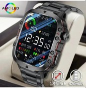 Resim 2025 Yeni Xiaomi Askeri Akıllı İzle Erkekler Ip68 5atm Açık Spor Spor Izci Black Steel Altın 