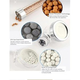 Resim Duş Seti Boncuklu Filtreli Ve Su Tasarruflu Arıtmalı Gsa Mafsallı Set 150 Cm Gümüş 