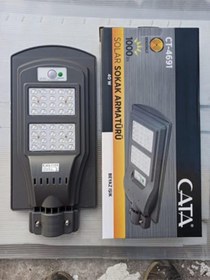Resim Cata Ct 4691 40w Solar Sokak Armatürü Beyaz Işık Aydnltmdnym Ct 4691 Siyah 