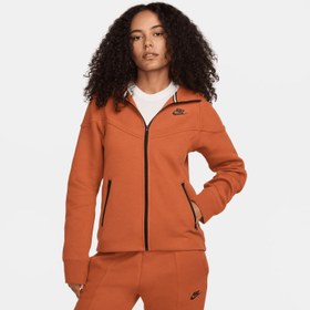 Resim Nike Sportswear Tech Fleece Windrunner Kadın Turuncu Eşofman Üstü 