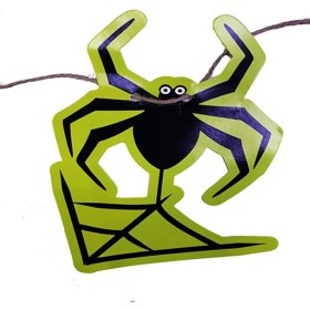 Resim Örümcek Şekilli Asmalı Halloween Flama Banner Afiş 2 Metre 