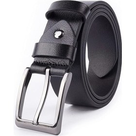 Resim Bosskan Spor ve Klasik Siyah Hakiki Deri Erkek Kemeri 4 CM 