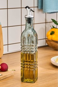 Resim Karaca Daisy Cam Dikdörtgen Yağdanlık 500 Ml Petrol Mavisi 