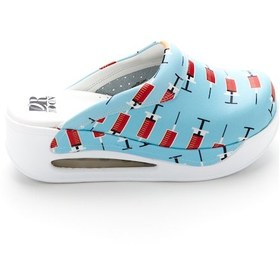 Resim Drmoon Enjektör Desenli Airmax Taban Hakiki Deri Sabo Kadın Terlik Turkuaz 