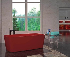 Resim Bağımsız Küvet | Safranbolu | Sanacryl - 86x185 / Gri / 1 Kişilik 