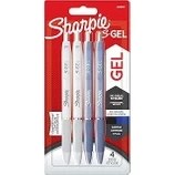 Resim Nacario Sharpie S-Gel Jel Kalem 0.7 mm Uç, Buz Mavisi & Beyaz Inci 4'lü Paket, Siyah & Mürekkep 
