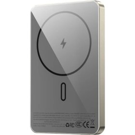 Resim Wiwu P15 LED Işık Göstergeli Ultra Ince Pd 20W Kablosuz Powerbank 5000MAH 15W Titanyum-Gold 