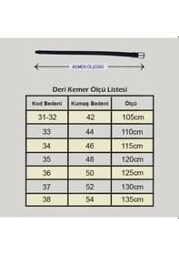 Resim Efluce Erkek Hakiki Deri Kemer 4cm Taba 