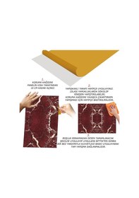 Resim Tink Kendinden Yapışkanlı Bordo Desenli Pvc Panel 41x62 Cm 
