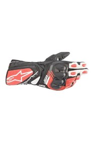 Resim Alpinestars SP-8 V3 Korumalı Motosiklet Eldiveni Siyah Beyaz Kırmızı 