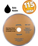 Resim Badem10 Elmas Testere Beton Tuğla Ahşap Granit Mermer Asfalt Plastik Sulu Kesme Kesici Disk Diski 115 mm 